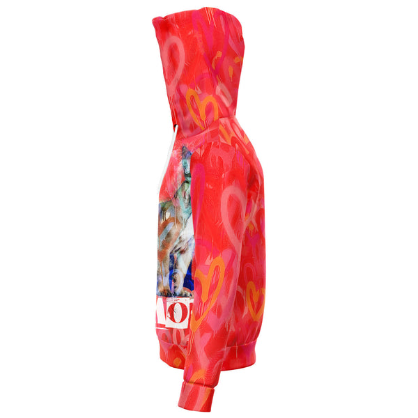 Frenchie French Bulldog Art Hoodie 'Amour'